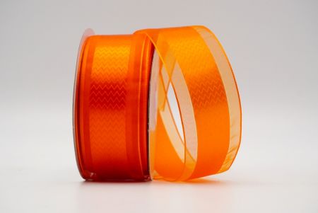 Oranges gezacktes Satinband mit transparentem Mittelteil_K1746-A20